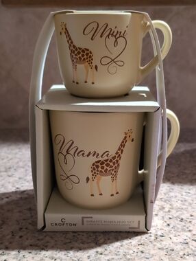Giraffe Mama & Mini Mug Set
